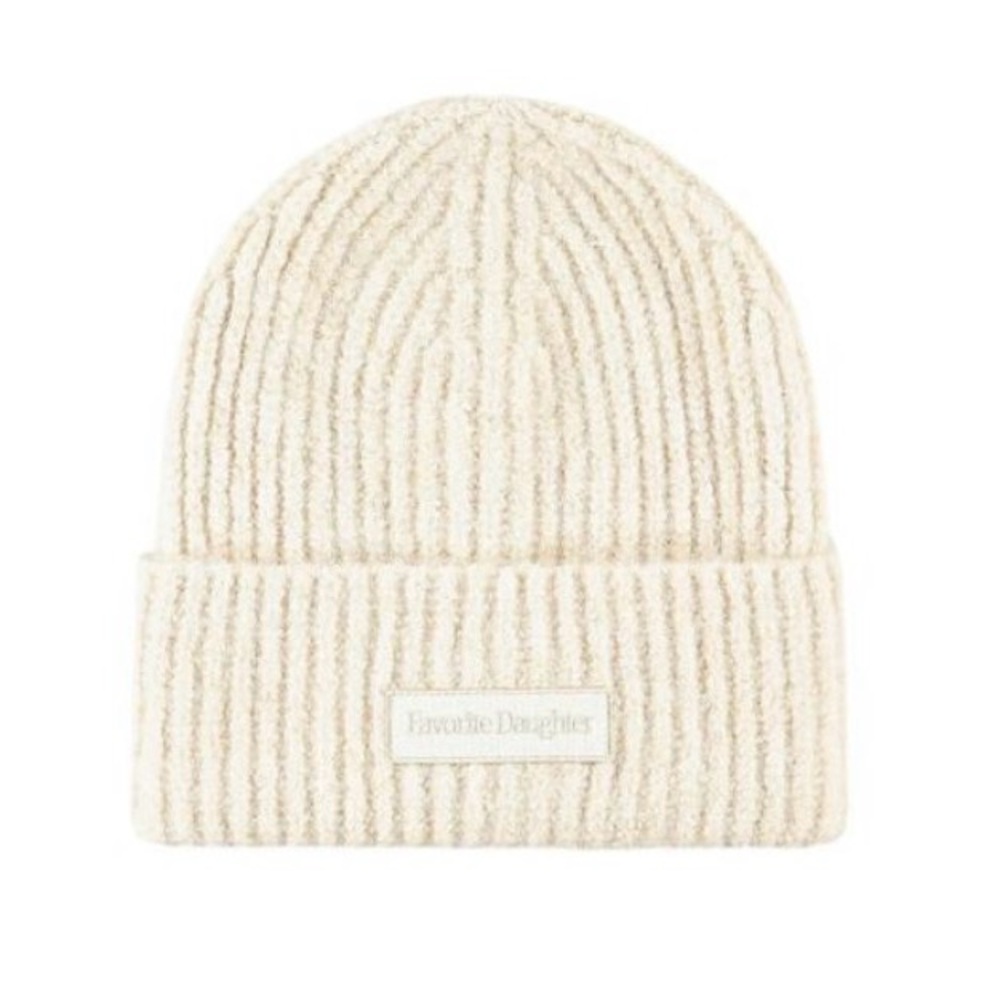 Favorite Daughter Cream Knit Beanie